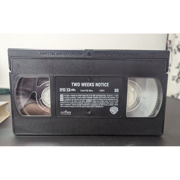 2002 Two Weeks Notice Movie VHS Sandra Bullock Hugh Grant - Picture 5 of 6